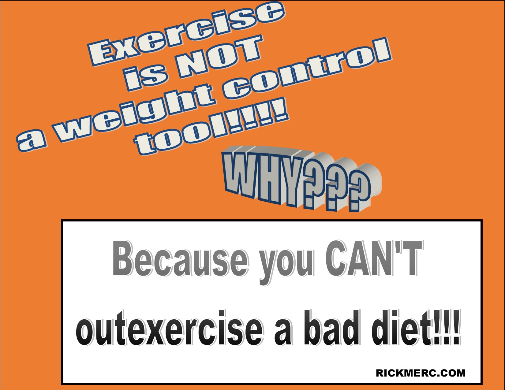 Exercise is not weight control